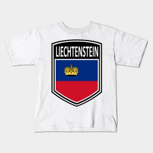 Flag Shield - Liechtenstein Kids T-Shirt